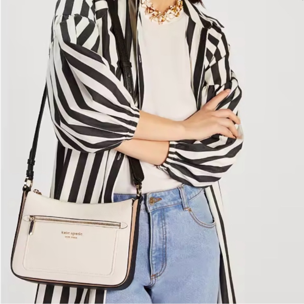 KATE SPADE NEW YORK
Hudson Colorblocked Pebbled Leather Crossbody - Picture 5 of 5
